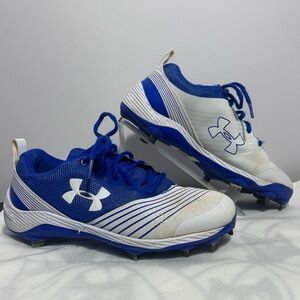 Under Armour Yard Low Metal Baseball Cleats Blue White 1277335-142 Men’s 7.5